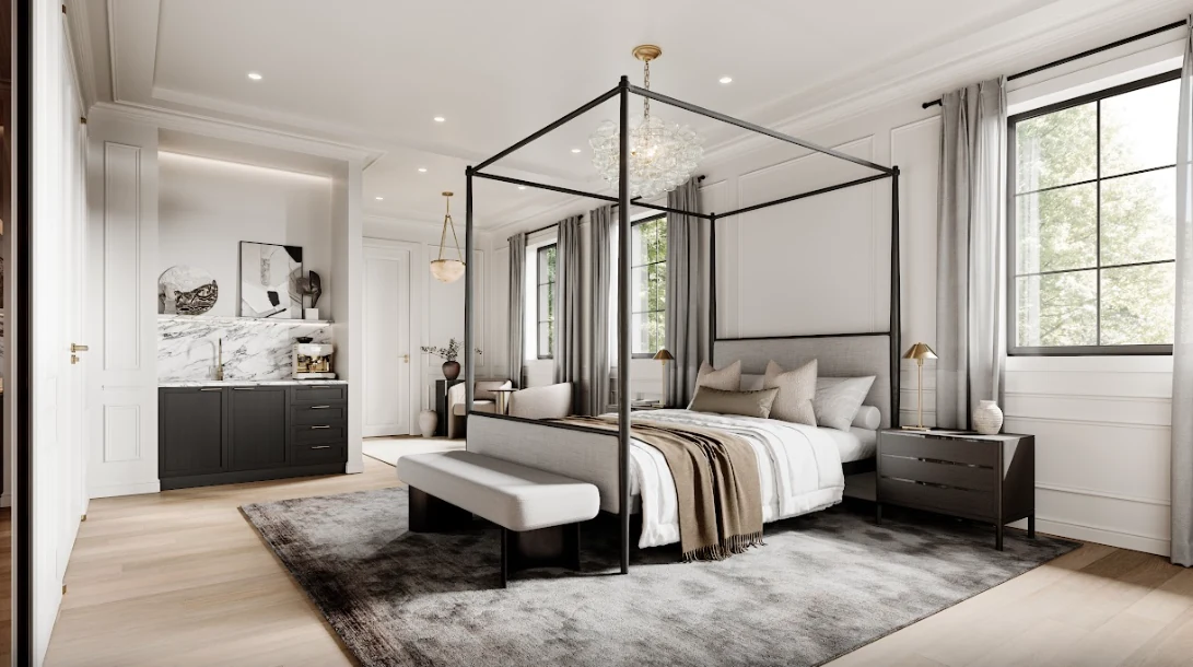 Illustrative Abacot Hill primary bedroom and ensuite