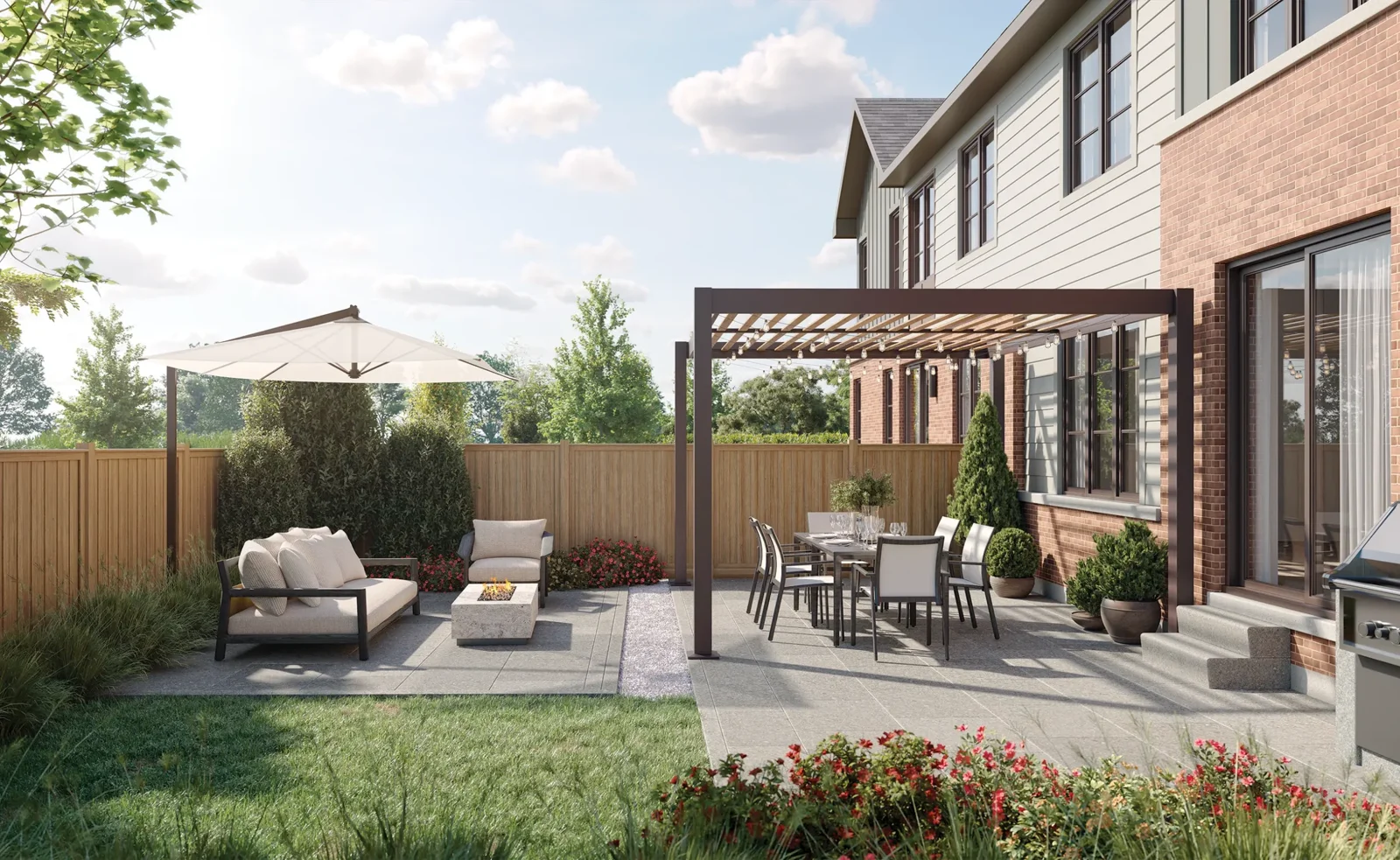 Creekview Collective backyard rendering