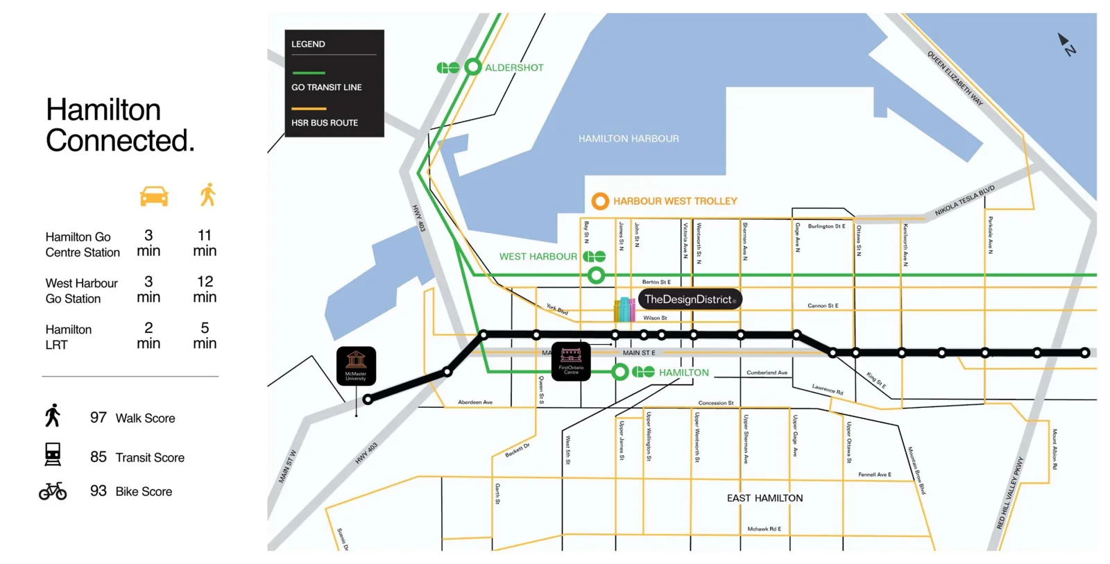 The Design District developer area map for downtown Hamilton