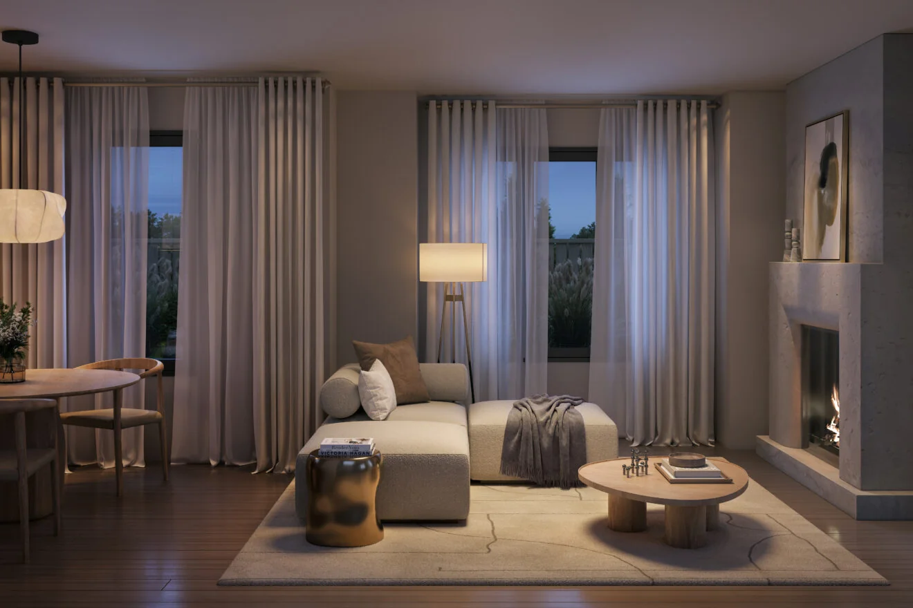 Five Oaks great room rendering