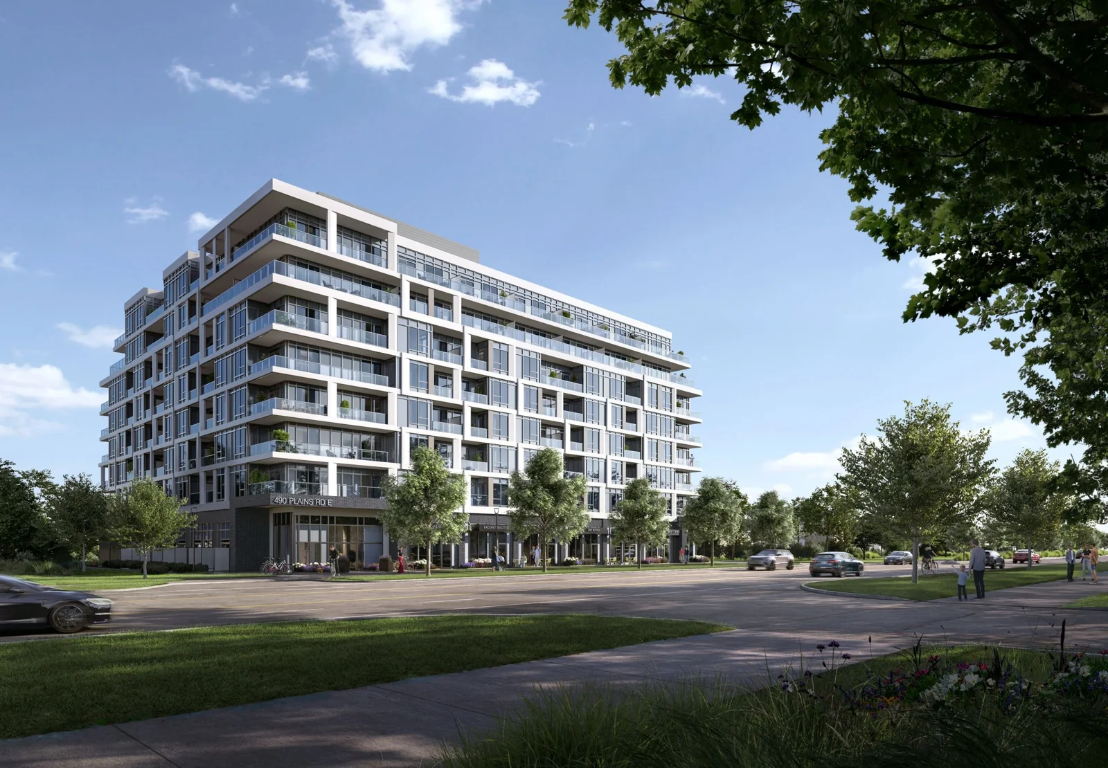 Northshore condominium exterior rendering in Burlington