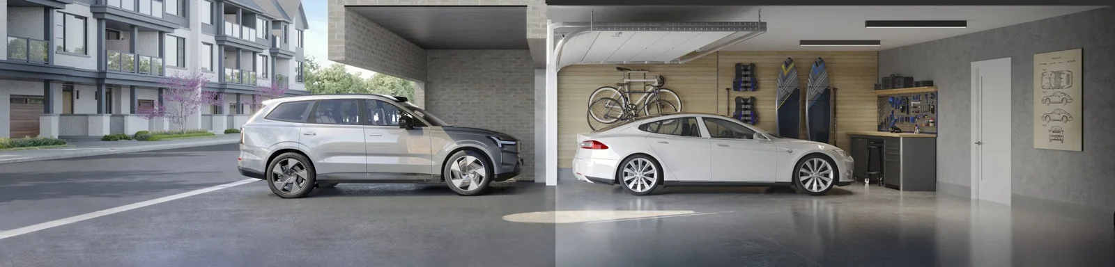 Pier House attached garage rendering