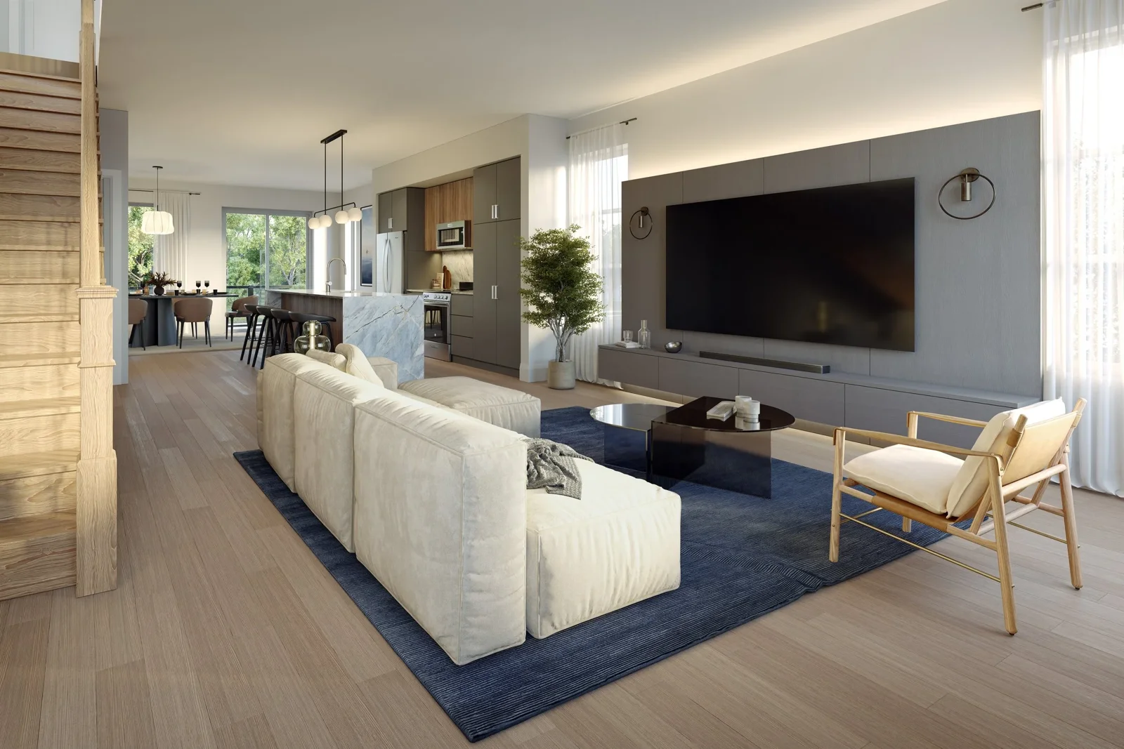 Pier House living room rendering