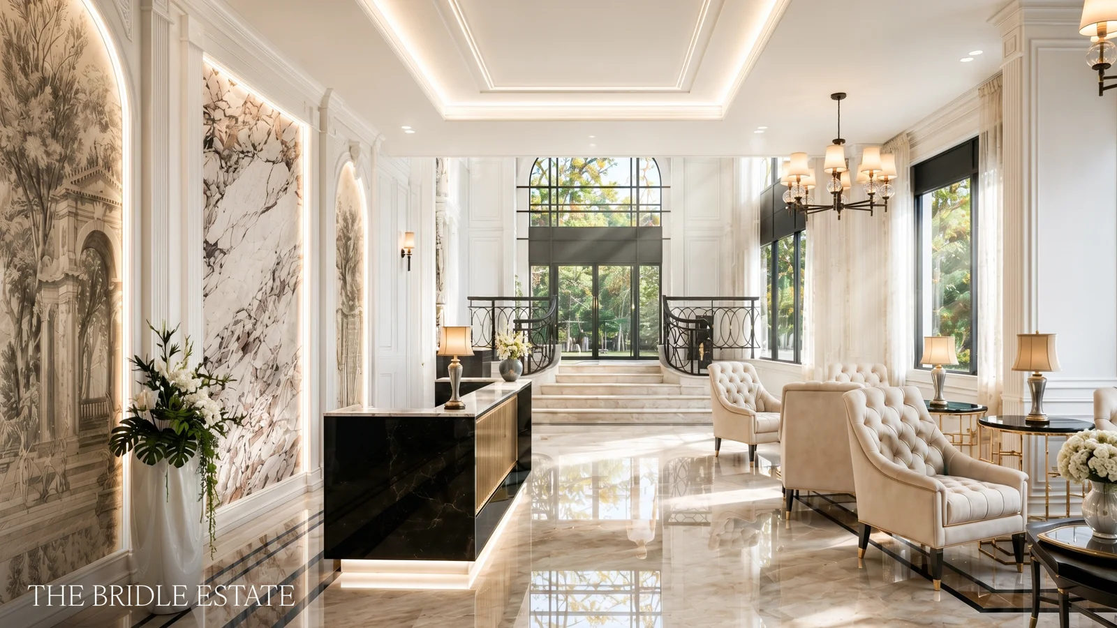 The Bridle Estate reception lobby rendering