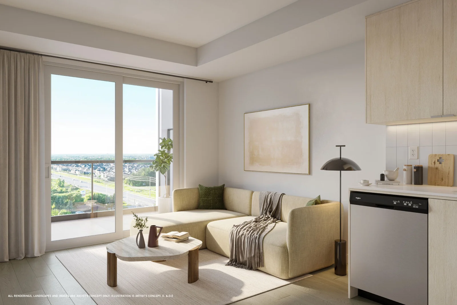 The Laurels living room rendering