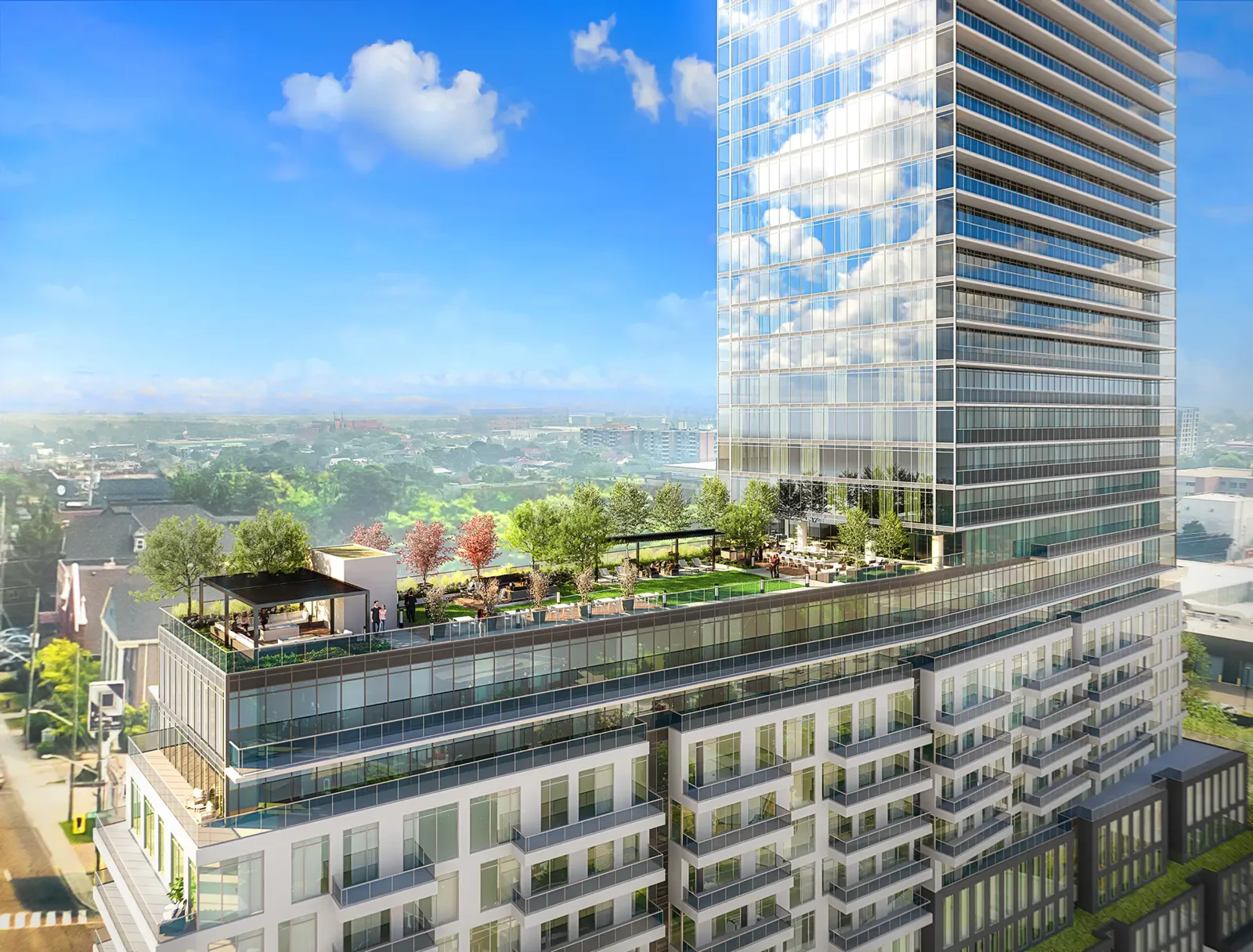 The Rebecca rooftop terrace rendering
