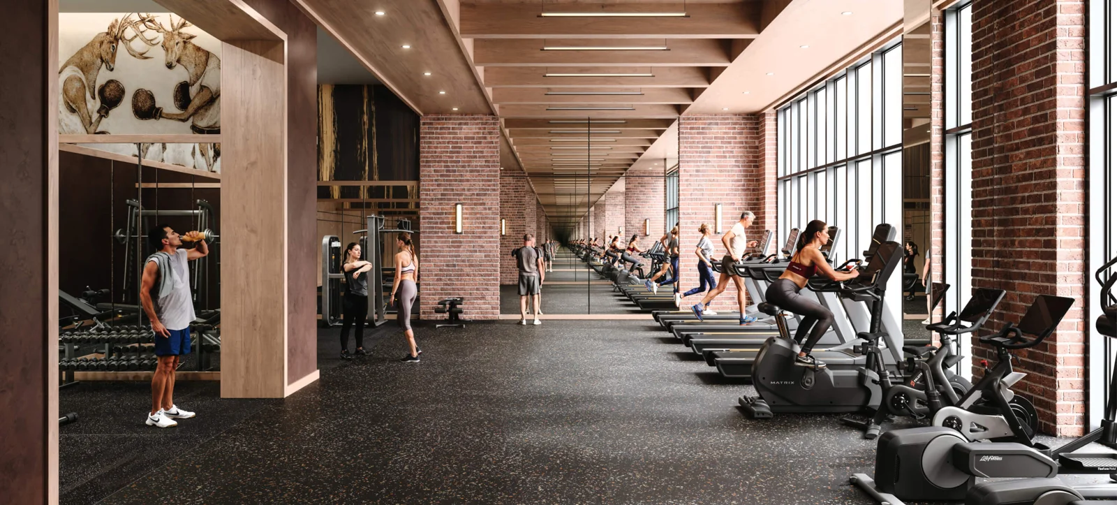 The Wilde fitness room rendering