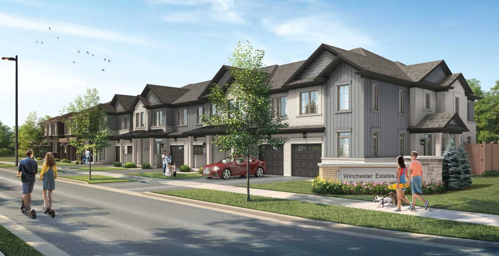 Winchester Estates detached home streetscape rendering