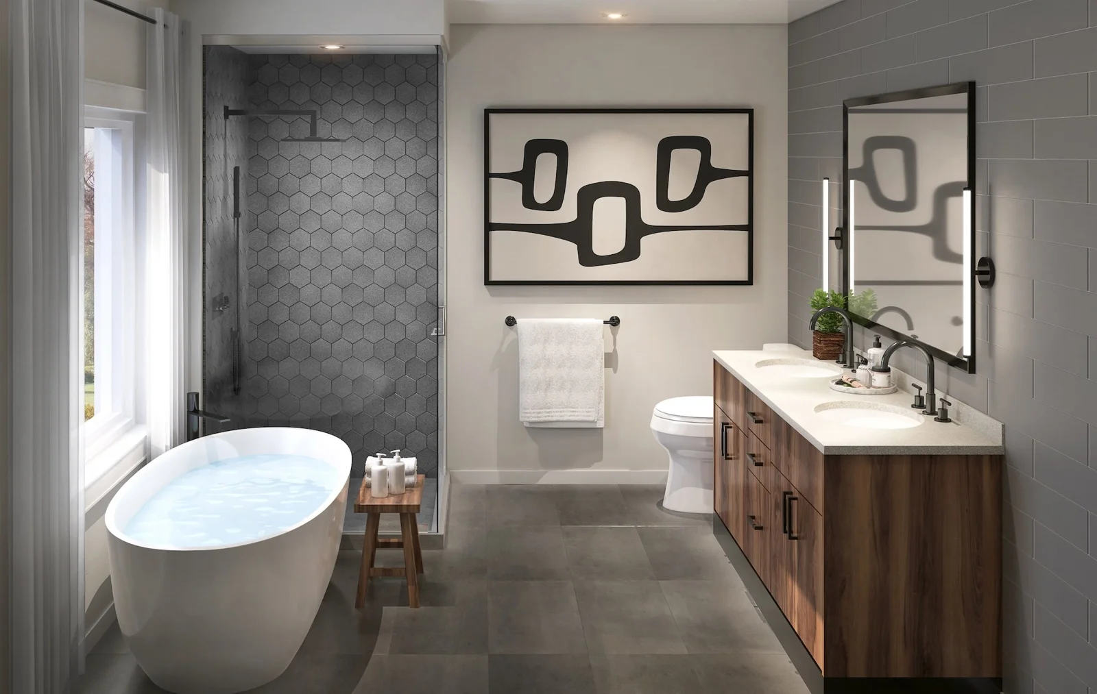 Caledon Trails ensuite bathroom rendering